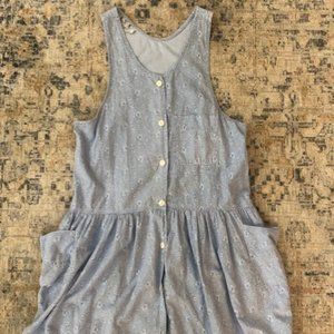 90's Vintage Blue Dress with Side Pockets